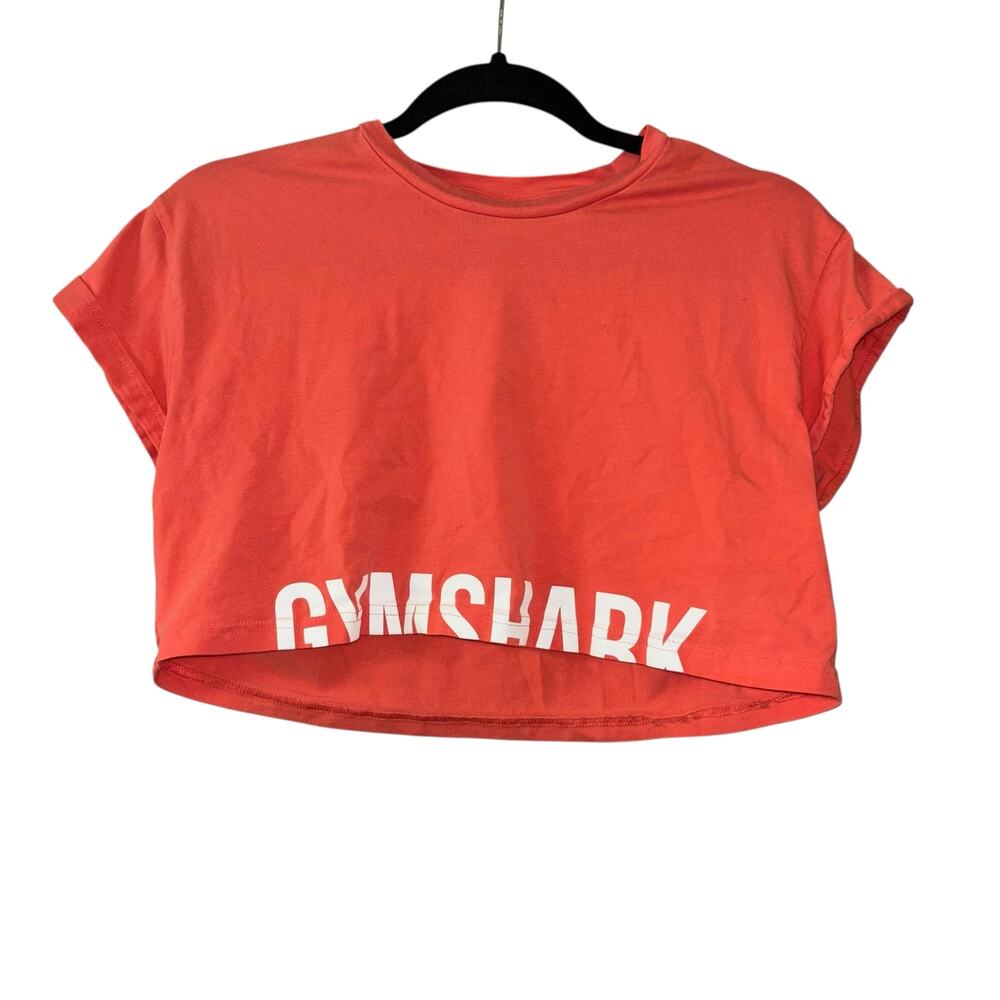 Gymshark Cropped Neon Pink Orange Gym Top Womens S Workout Athletic Lifting Yoga